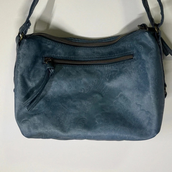 Stone Mountain teal texture shoulder bag Hobo pockets - Picture 3 of 9